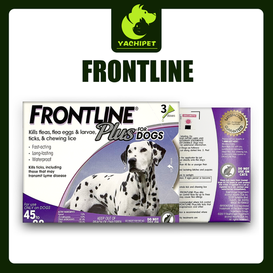 Frontline Plus for Dogs (45-88 lbs) – Long-Lasting Outdoor Companion Support – 3 Doses